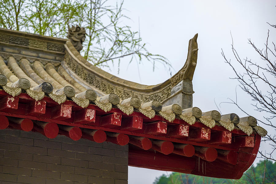 Chinese Architecture Maijishan Tianshui Gansu China Photograph by Adam Rainoff