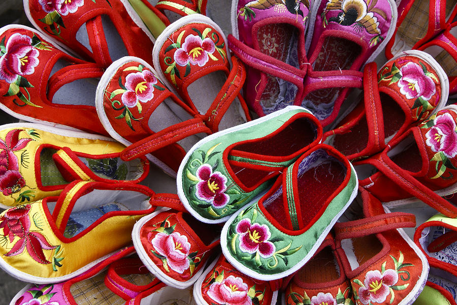 Chinese Baby Shoes Photograph by Michele Burgess