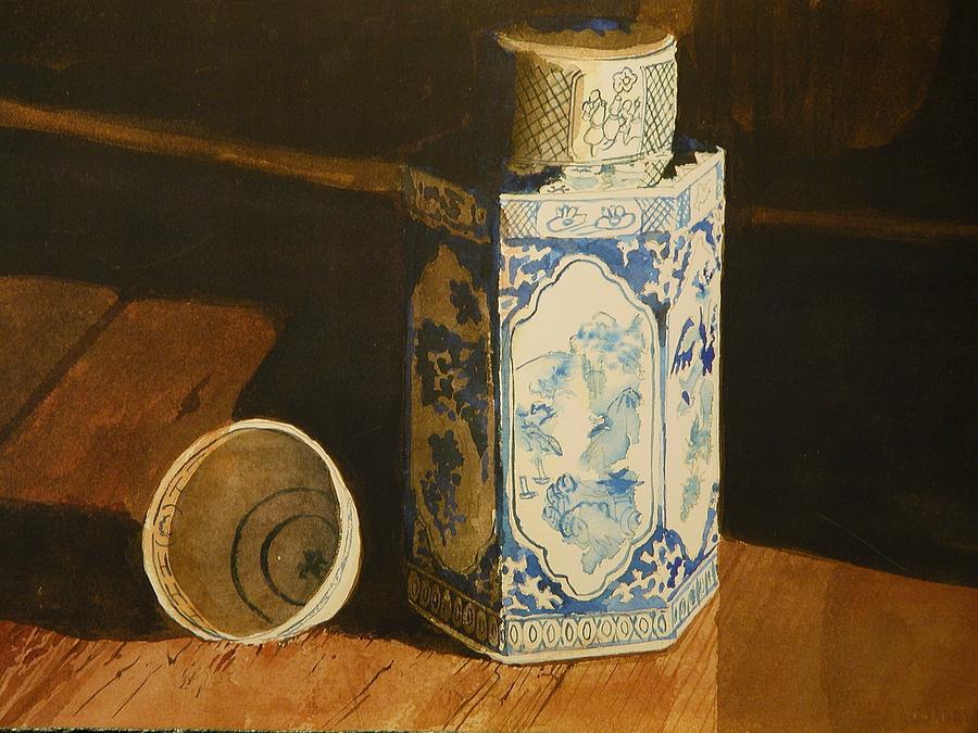 Chinese bottle and cup Painting by Walt Maes