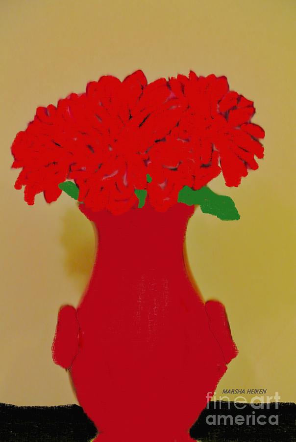 Chinese Bouquet Painting Digital Art by Marsha Heiken