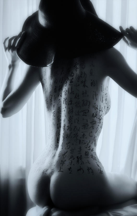Chinese calligraphy body art #11 Photograph by Ponte Ryuurui