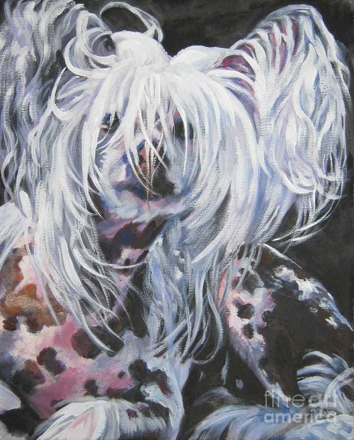 Chinese Crested  Painting by Lee Ann Shepard