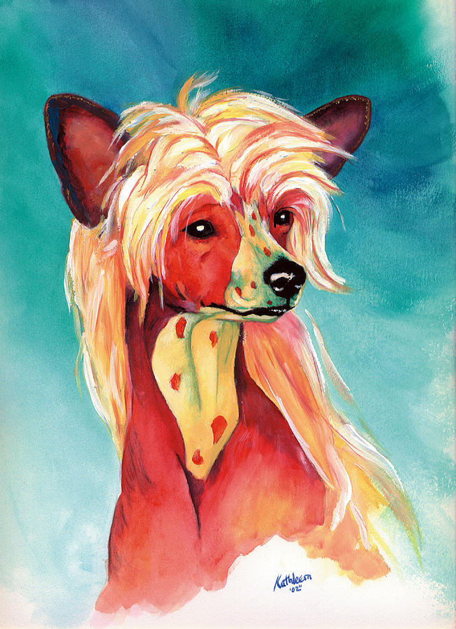 Christmas Painting - Chinese Crested Sunset by Kathleen Sepulveda
