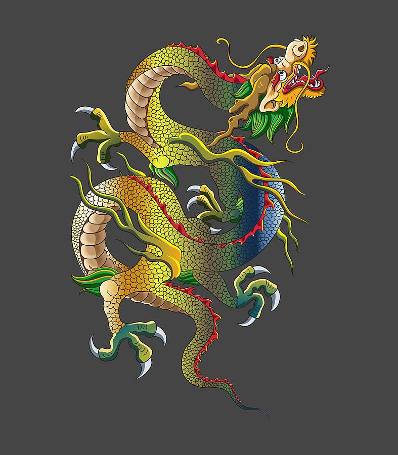 Chinese Dragon Painting by MJ Arts Collection - Fine Art America