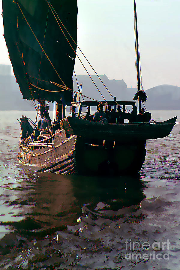 Chinese Junk Afloat in Shanghai Photograph by Wernher Krutein