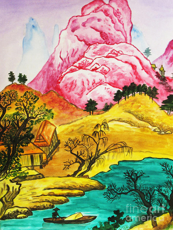 Chinese landscape Painting by Irina Afonskaya