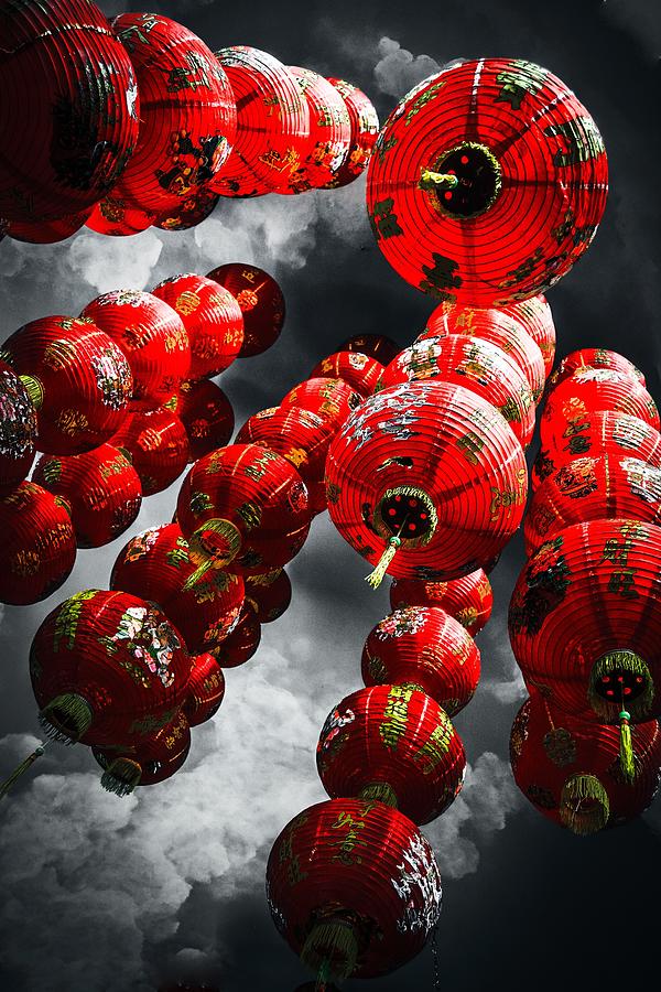 Smoke And Chinese Lanterns Photograph