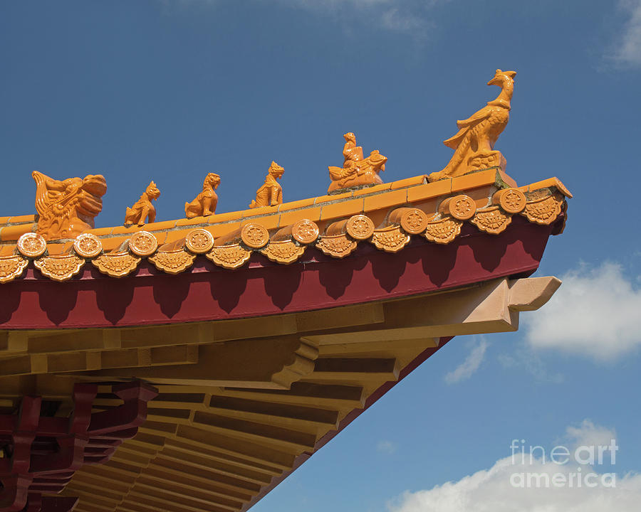 Chinese Roof Guards Photograph by Cheryl Del Toro