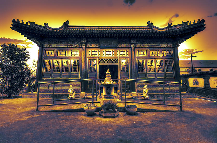 Chinese Temple Photograph by Wayne Sherriff