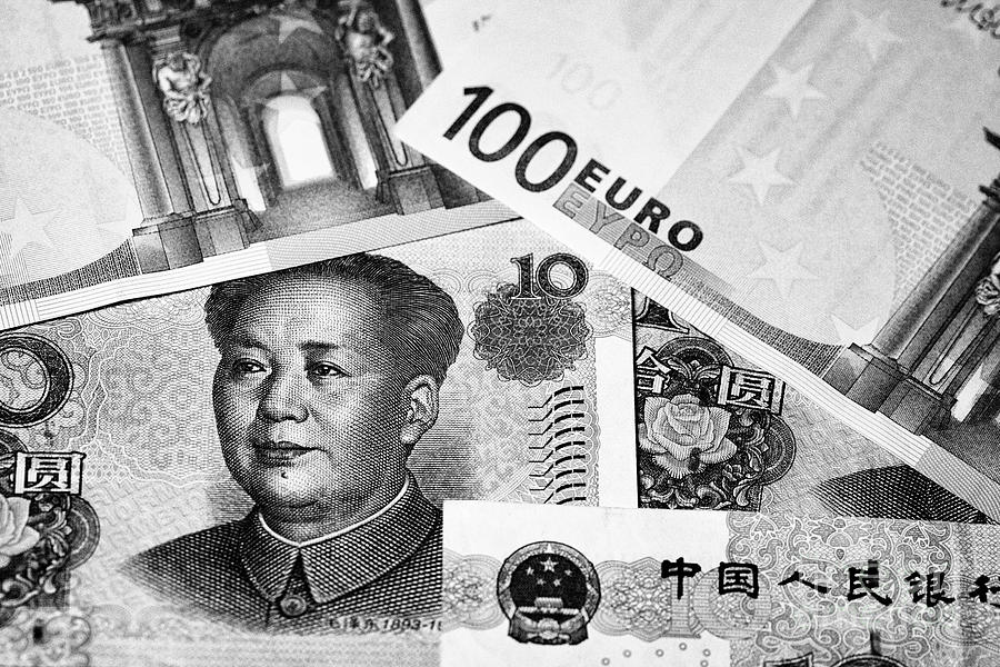 Cash Photograph - Chinese Yuan Renminbi And Euros Cash by Joe Fox