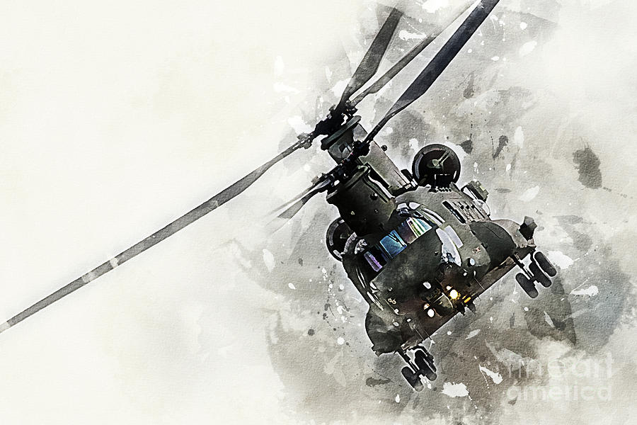 Chinook Painting Digital Art by Airpower Art