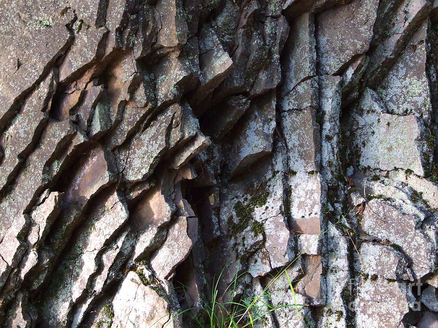 Chipped Rock Layers Photograph Photograph by Kristen Fox
