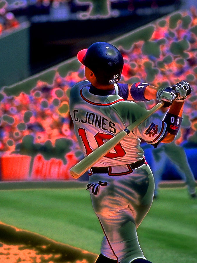 Chipper Jones Atlanta Braves Baseball Baseball Tee - My Icon Clothing