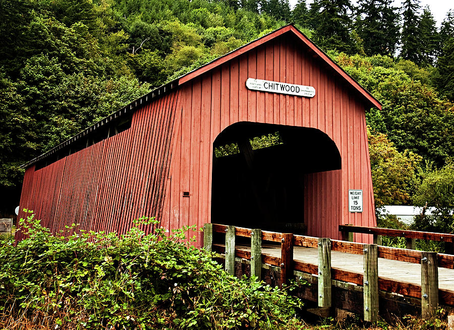 Nature Photograph - Chitwood Covered Bridge by Becky Thompson
