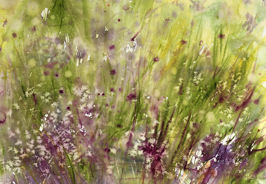 Chive Garden Painting by Judith Levins