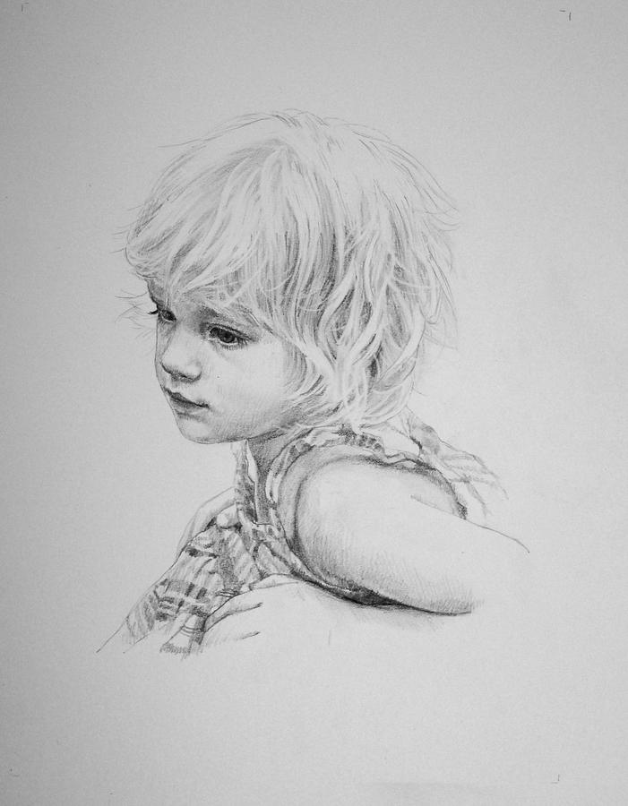 Chloe Drawing by Anna Bregman
