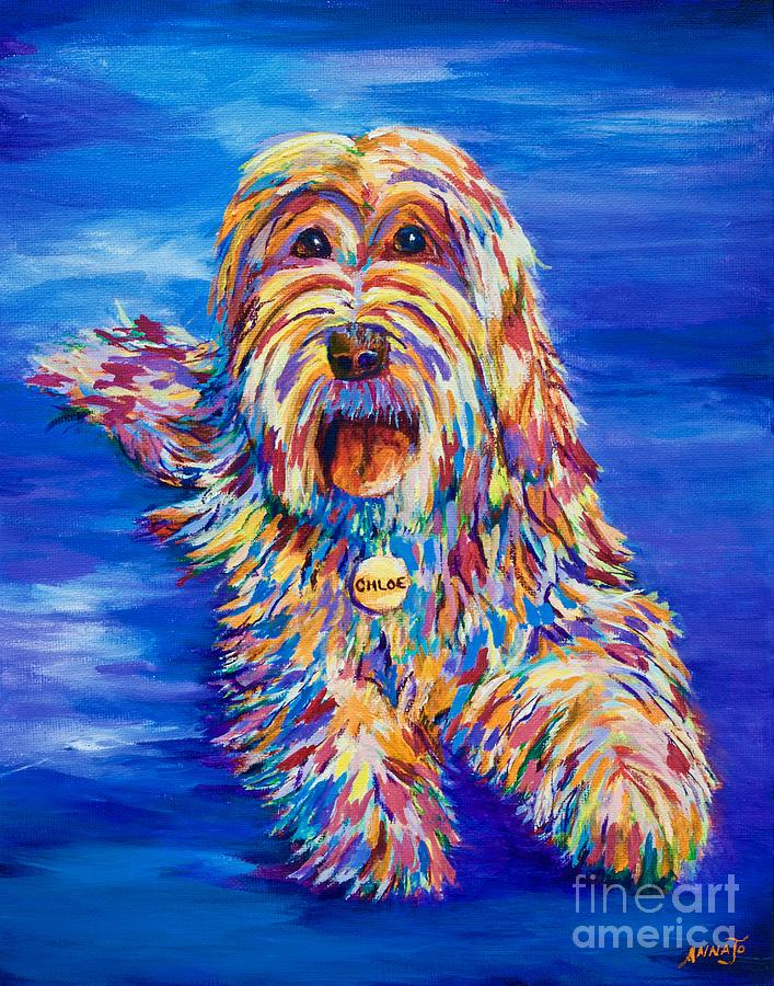Dog Painting - Chloe by AnnaJo Vahle