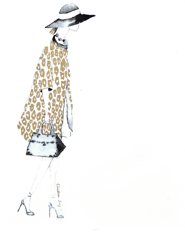 Fashion Illustration Painting - Chloe No.2 by Christine Song Fashion Illustration Painting - Chloe No.2 by Christine Song