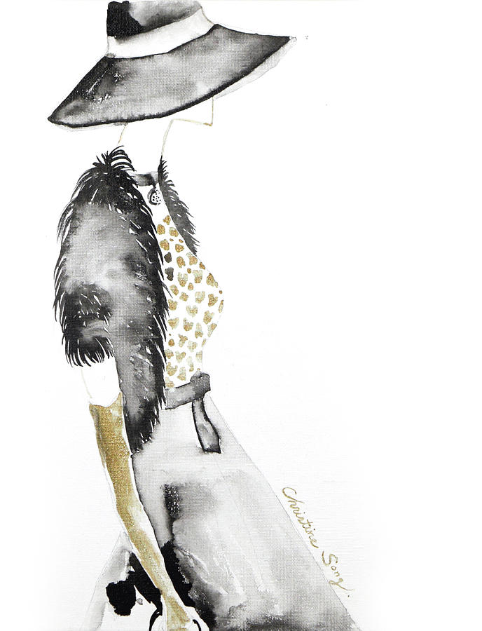 Fashion Illustration Painting - Chloe No.5 by Christine Song Fashion Illustration Painting - Chloe No.5 by Christine Song