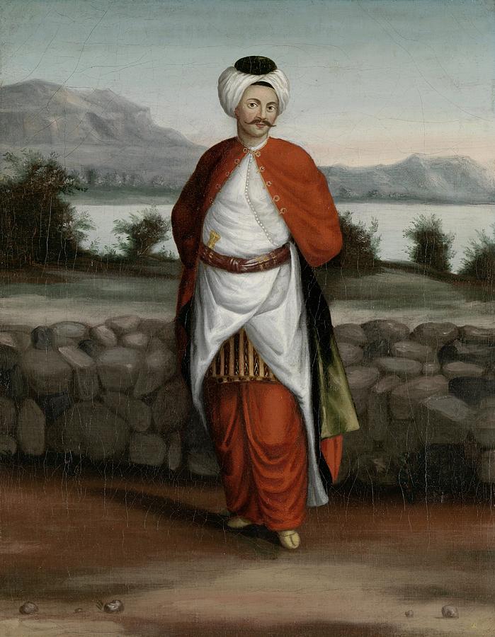 Choadar, Servant of the Ambassador, Painting by Jean Baptiste Vanmour