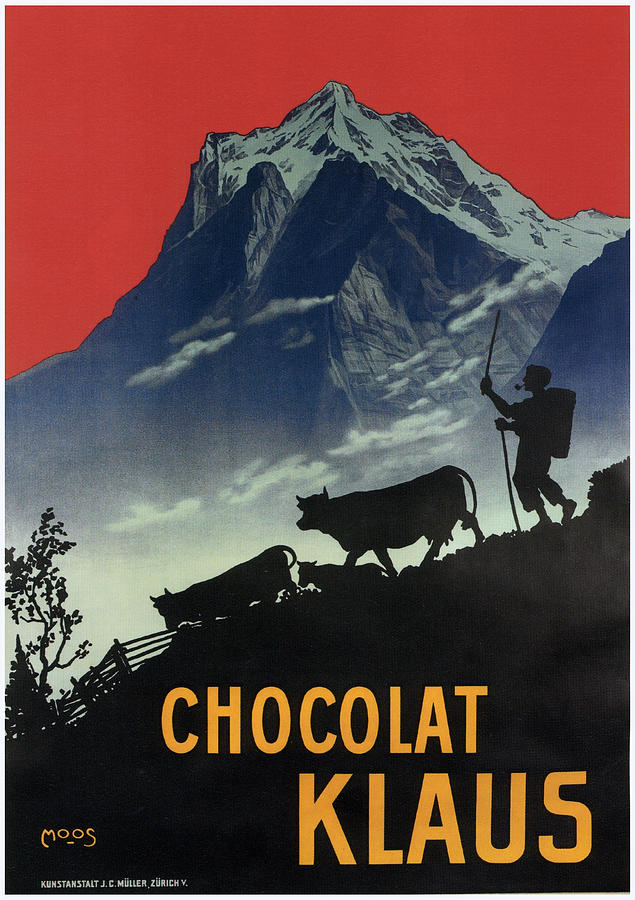 Chocolat Klaus - Chocolate Factory - Vintage Advertising Poster Mixed Media by Studio Grafiikka