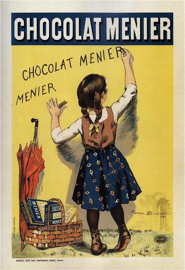 Chocolat Menier - Chocolate Manufacturing Company - Vintage Advertising Poster Mixed Media