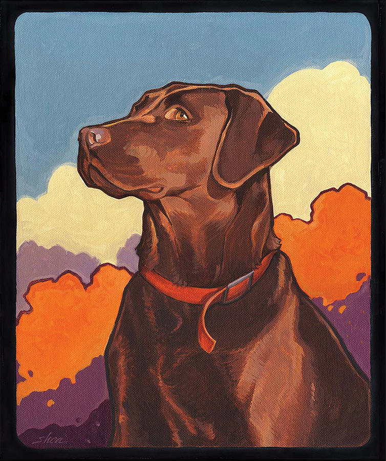 Labrador Retriever Painting - Chocolate But NOT Hershey by Shawn Shea