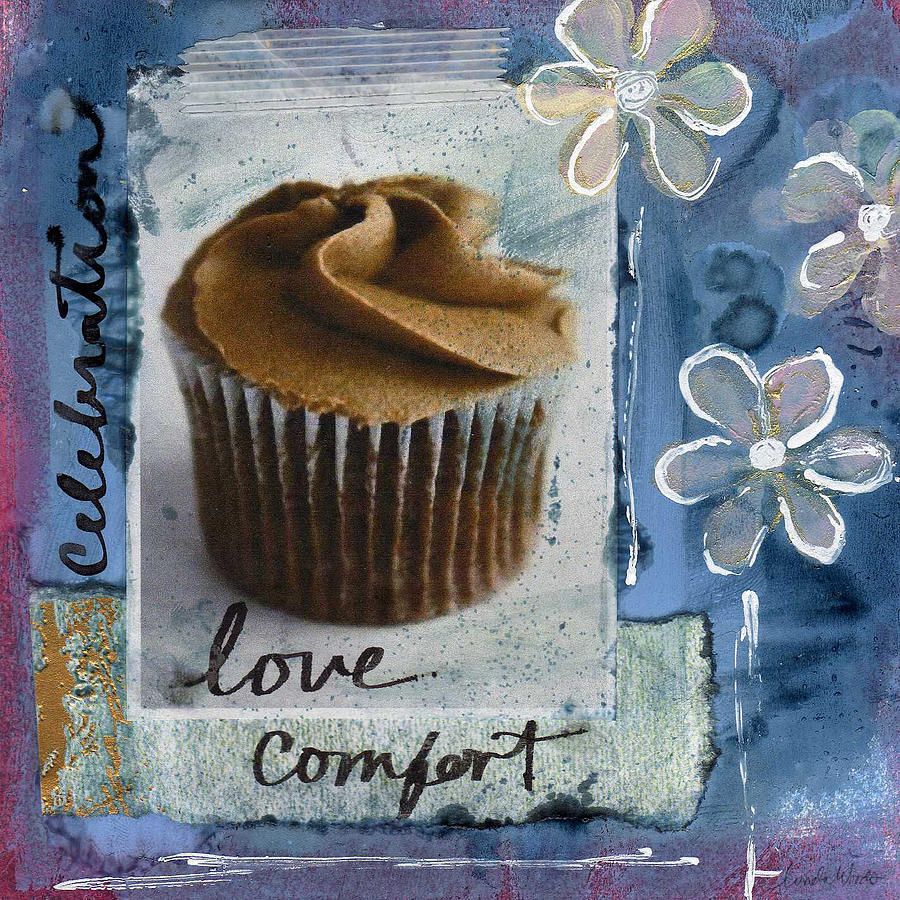 Chocolate Cupcake Love Mixed Media by Linda Woods