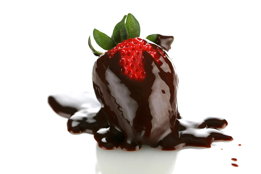 Candy Photograph - Chocolate diped Strawberry by Mike Ledray