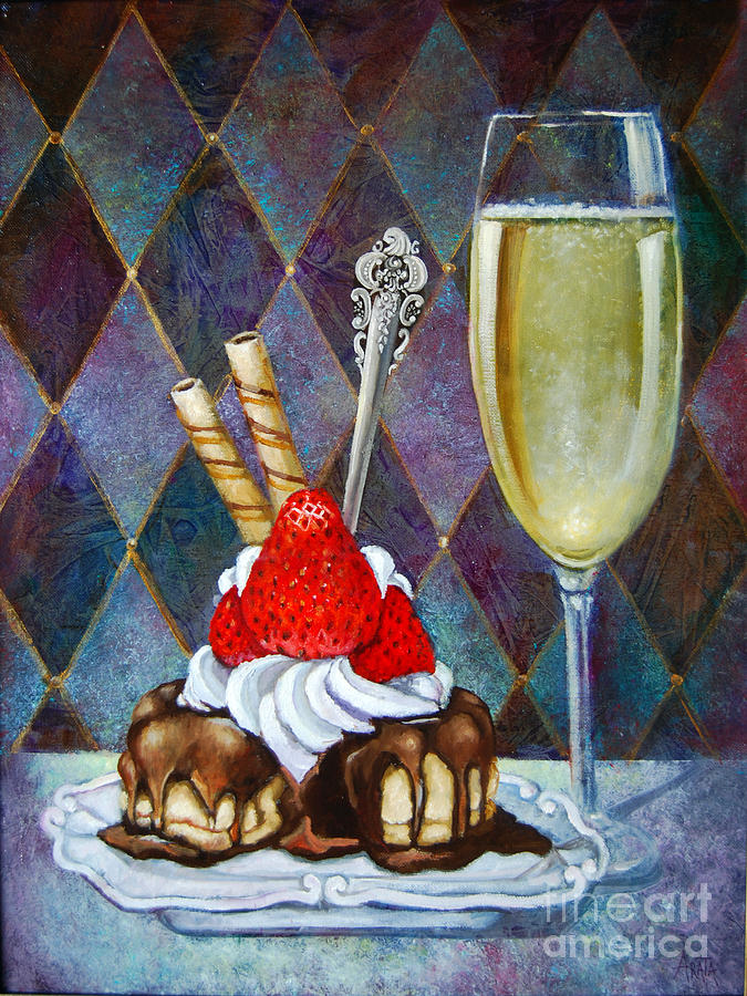 Chocolate Drenched Eclair  Painting by Geraldine Arata