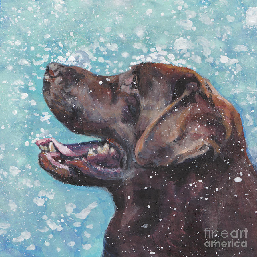 Chocolate Labrador Retriever Painting by Lee Ann Shepard
