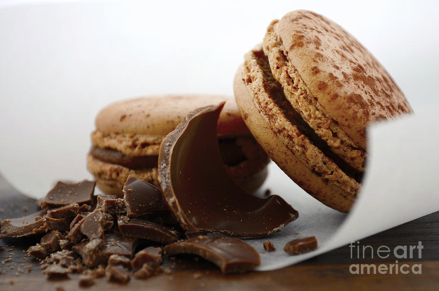 Chocolate Macaroons Photograph by Milleflore Images