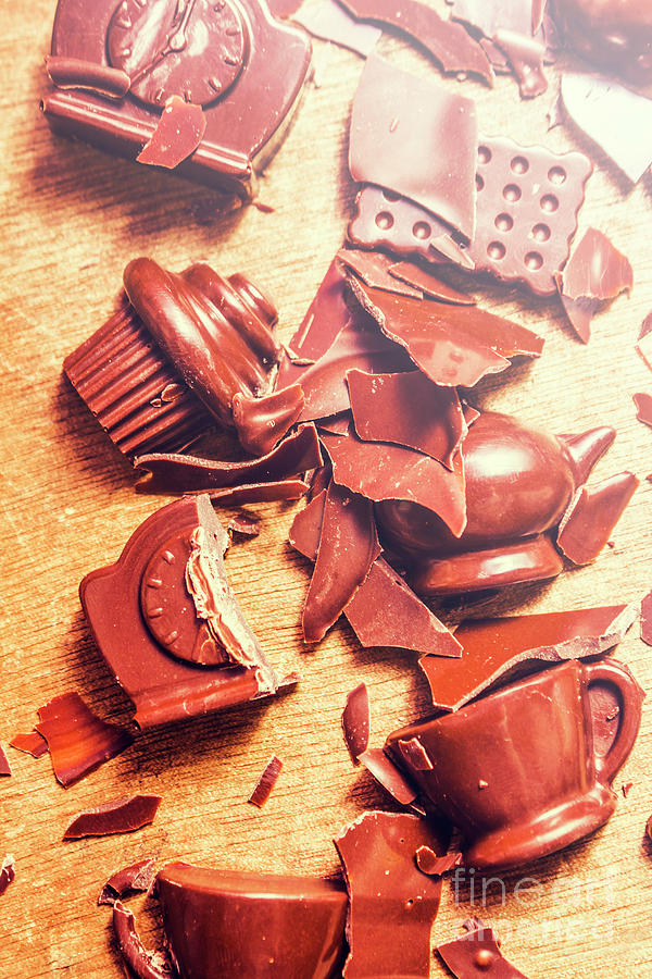 Chocolate tableware destruction Photograph by Jorgo Photography