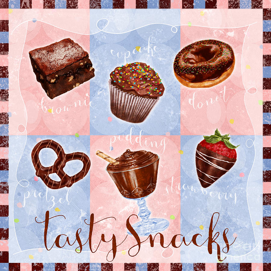 Chocolate Tasty Snacks Mixed Media by Shari Warren