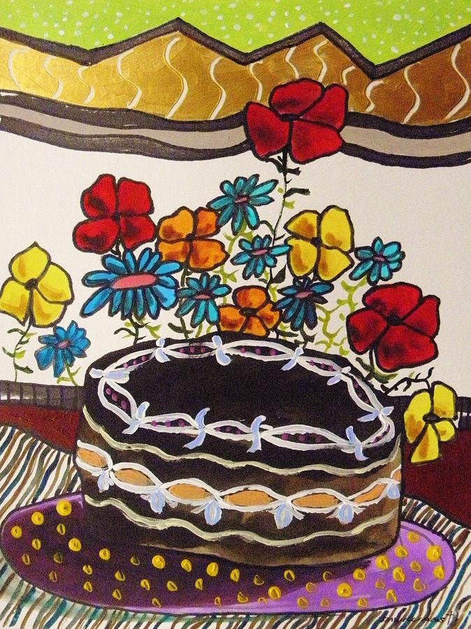 Chocolate Torte Painting by John Williams