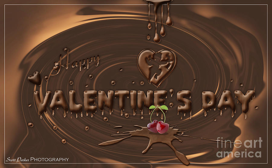 Chocolate Valentines Day Card Digital Art by Scott Parker