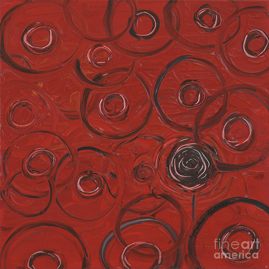Choices in Red Painting by Nadine Rippelmeyer