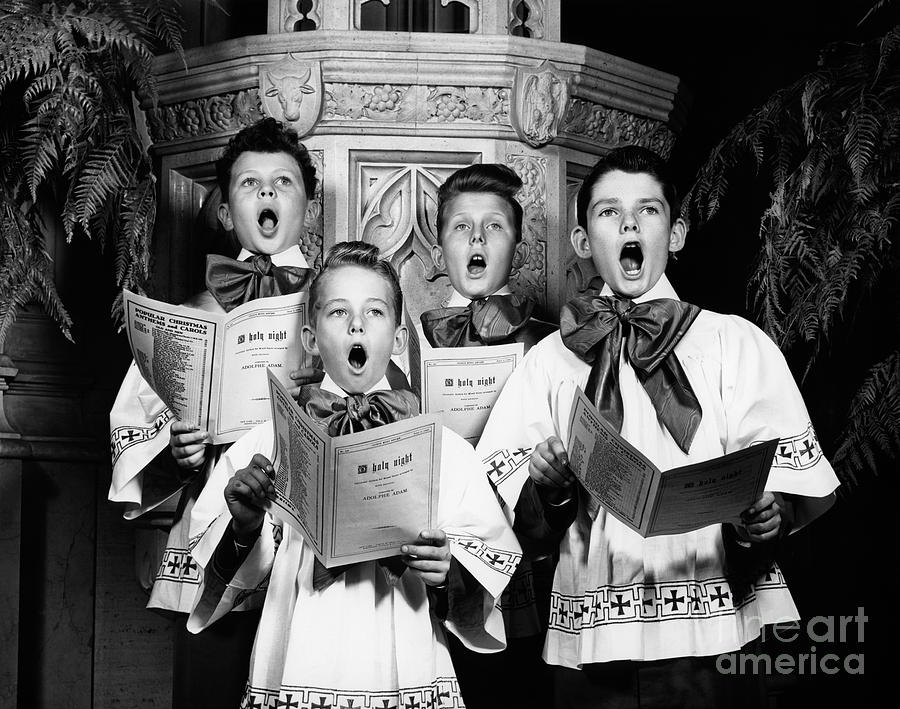 Choirboys Singing, C.1940s Photograph by H. Armstrong Roberts/ClassicStock