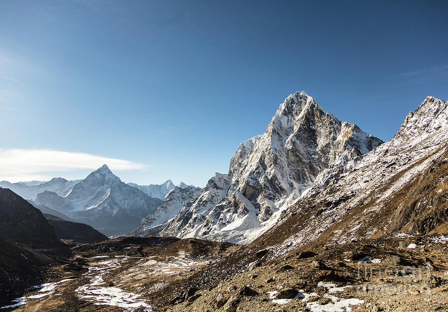 Cholaste and Ama Dablam in Nepal Himalayas Photograph by Didier Marti
