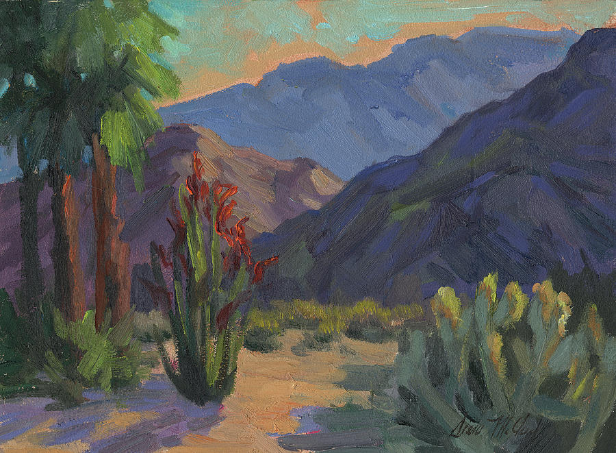 Cholla at Smoketree Ranch Painting by Diane McClary