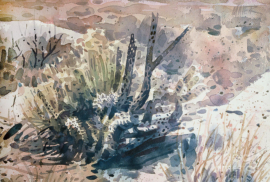 Cholla Painting by Donald Maier