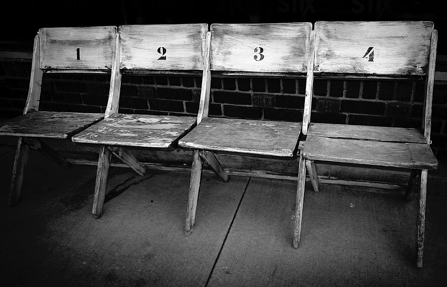 Choose A Seat black and white photography Photograph by Ann Powell
