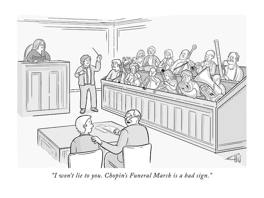 Chopin Funeral March is a bad sign Drawing by Ellis Rosen