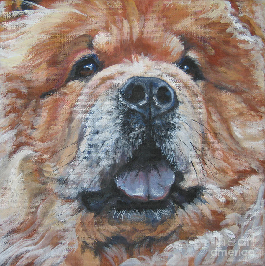 Chow Chow Portrait Painting by Lee Ann Shepard