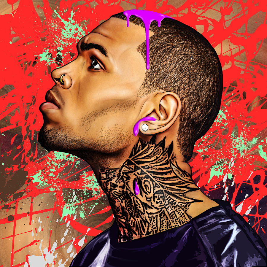 Chris brown abstract. is a painting by Lance Lucas which was uploaded on Ja...