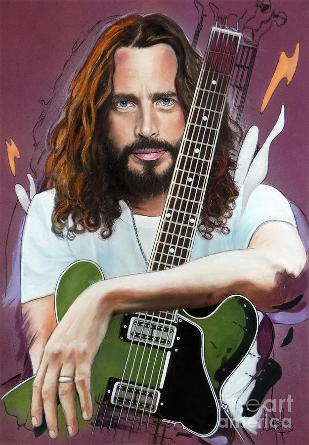Soundgarden Pastel - Chris Cornell by Melanie D