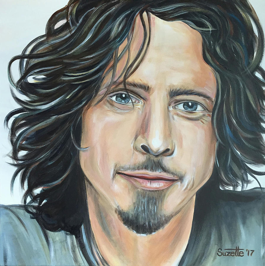 Portrait Painting - Chris Cornell by Suzette Castro