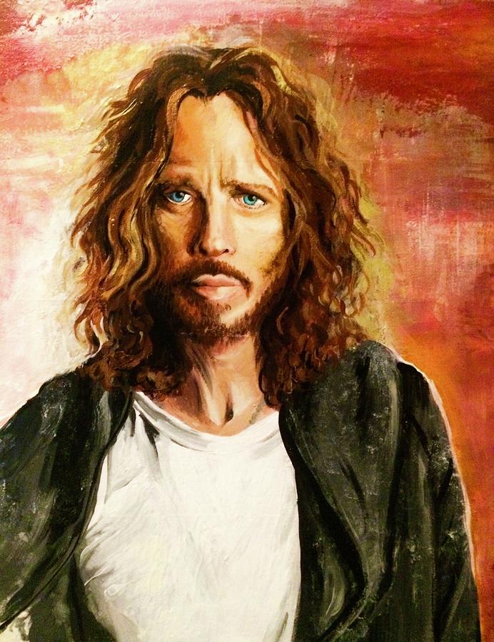 Seattle Painting - Chris Cornell Tribute by Kristine Rivera