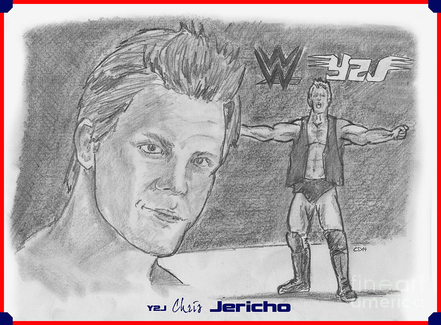 Chris Jericho- Y2J Drawing by Chris DelVecchio