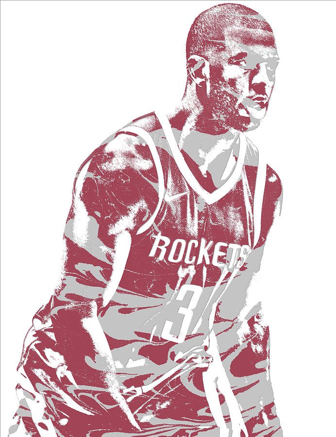 Chris Paul Houston Rockets Pixel Art 6 Mixed Media by Joe Hamilton ...